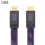 Ult-UNITE 4K Ultra HD placcato oro HDMI a HDMI Cavo piatto, lunghezza del cavo: 10m (trasparente viola)
