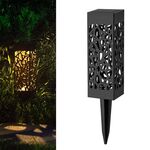 Lampada da giardino a energia solare da esterno svuotata (bianco caldo)