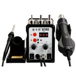 Kaisi 878D 2 in 1 stazione di saldatura a pistola termica con display digitale LCD 700W per stazione di saldatura BGA di rilavorazione attrezzatura per saldatore pistola ad aria calda, spina americana