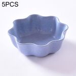5 pezzi Piatti creativi a forma di prugna Piatto per condimento con paglia di grano Piatto per snack Salsa al peperoncino Condimento per ketchup Piatto di sale, Dimensioni: 7x7x2,5 cm (Blu)