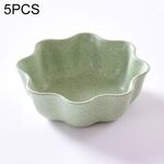 5 pezzi Piatti creativi a forma di prugna Piatto per condimento con paglia di grano Piatto per snack Salsa al peperoncino Condimento per ketchup Piatto di sale, Dimensioni: 7x7x2,5 cm (Verde)