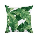 Piante tropicali Federa in poliestere Federe decorative Foglie verdi Copricuscino da tiro Quadrato 45 cm x 45 cm (21)