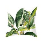 Piante tropicali Federa in poliestere Federe decorative Foglie verdi Copricuscino da tiro Quadrato 45 cm x 45 cm (22)