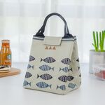 Sacchetto del pranzo portatile Oxford Panno del panno del panno del contenitore di grande capacità del contenitore del contenitore termico (grigio chiaro)