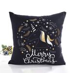 Fodera per cuscino Buon Natale Fodera per cuscino con stampa in lamina d'oro Fodera per cuscino per divano in vita Fodera per cuscino Coffee Shop Decorativo 43 cm x 43 cm (5)