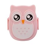 Cartoon Owl Pattern Lunch Box Contenitore per alimenti Contenitore per picnic Contenitore per bento portatile (rosa)