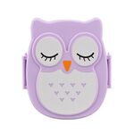 Cartoon Owl Pattern Lunch Box Contenitore per alimenti Contenitore per picnic Contenitore per bento portatile (viola)