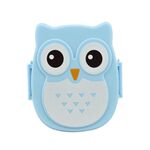 Cartoon Owl Pattern Lunch Box Contenitore per alimenti Contenitore per picnic Contenitore per bento portatile (blu)