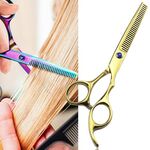 Forbici da parrucchiere professionali per taglio di capelli Forbici per sfoltire Barber (Gold Thinning （SXLC-605T)