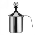 Schiumatore manuale in acciaio inossidabile con filtro schiumogeno a doppio strato addensato (400 ml)