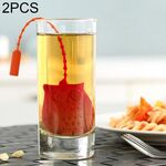 2 pezzi creativi carino gufo colino da tè bustine di tè filtro per infusore da tè in silicone alimentare (rosso)