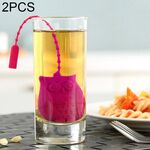 2 pezzi creativi carino gufo colino da tè bustine di tè filtro per infusore da tè in silicone alimentare (rosa rossa)