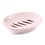Contenitore porta scatola portasapone portasapone da bagno doppio reticolo (rosa)