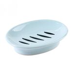 Contenitore per portasapone portasapone da bagno a doppia griglia (blu)