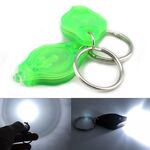 2 PCS Mini Pocket Portachiavi Torcia Micro LED Squeeze Light Campeggio esterno Ultra luminoso Portachiavi di emergenza Lampada torcia (verde)