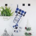 CX20203 Creativo zampa di cane calza natalizia sacchetto regalo decorazione pendente albero di Natale (blu)