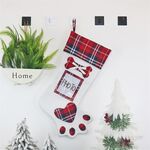 CX20203 Creativo zampa di cane calza natalizia sacchetto regalo decorazione pendente albero di Natale (rosso)