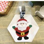 Babbo Natale Pattern Stoviglie Coltello Forchetta Tasca Cover Borsa Decorazione natalizia