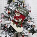 CX192019 Pupazzo di neve Modello Christmas Sock Gift Bag Decorazione ciondolo albero di Natale