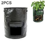 2 PCS 7 galloni Sacchetti di patate da piantare PE Sacchetti di tessuto intrecciato Coltivazione Vasi da giardino Sacchetti di piantagione di ortaggi Sacchetti di coltivazione Forniture da giardino