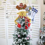 CX20206 Decorazione con ciondolo per albero di Natale con motivo alce, misura: S