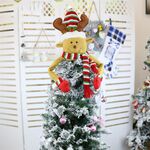 CX20208 Decorazione con ciondolo per albero di Natale con motivo alce, dimensioni: L