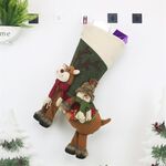 CX20226 Decorazione con pendente per albero di Natale, modello pupazzo di neve, calzino natalizio