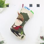 CX20227 Decorazione con ciondolo per albero di Natale, motivo Babbo Natale, calzino natalizio