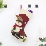 CX20227 Decorazione con pendente per albero di Natale, modello pupazzo di neve, calzino natalizio