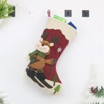 CX20227 Decorazione con ciondolo per albero di Natale, modello alce, calzino natalizio