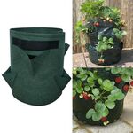 3 tasche 18L / 5 galloni borsa per piantare fragole in feltro non tessuto, dimensioni: 23 x 28 cm (verde)