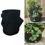 6 tasche 26L / 7 galloni borsa per piantare fragole in feltro non tessuto, dimensioni: 30X35 cm (nero)