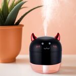 Umidificatore atomizzatore WT-H21 Devil con luci notturne colorate, capacità del serbatoio dell'acqua: 200 ml (nero)