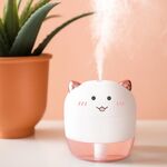 Umidificatore atomizzatore WT-H21 Angel con luci notturne colorate, capacità del serbatoio dell'acqua: 200 ml (bianco)