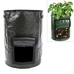 2 pezzi di patate per piantare sacchetti di PE per piantare ortaggi per coltivare forniture per giardini agricoli, dimensioni: 23 cm x 28 cm (nero)