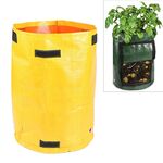 2 pezzi 7 galloni di patate da piantare sacchetti di PE per piantare ortaggi crescere borse forniture da giardino agricolo, dimensioni: 30 cm x 35 cm (giallo)