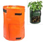 2 pezzi 10 galloni di patate per piantare sacchetti di PE per piantare ortaggi crescere borse forniture per giardini agricoli, dimensioni: 35 cm x 50 cm (arancione)