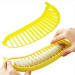 2 pezzi banana affettatrice chopper cutter frutta salsiccia plastica taglierina utensili da cucina