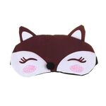 Cute Fox 3D Sleep Mask Rest Travel Sleeping Cover Sleep Ice Mask (caffè)
