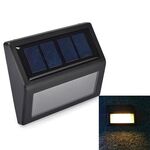 6 LED Solar Power IP55 Impermeabile Luci da parete con sensore di luce (luce calda)