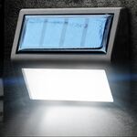 6 LED Lampada da giardino impermeabile IP65 per esterni LED Lampada da parete di emergenza con sensore di luce solare (luce bianca)