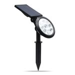 9 LED Solar Power Garden Lights LED Outdoor Garden regolabile IP65 Luce impermeabile (bianco caldo + luce bianca)