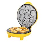 Macchina per dolci per uso domestico Mini macchina per il pane per bambini Macchina per il riscaldamento su due lati (gialla)