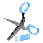 5 strati di basilico tritato rosmarino forbice da cucina tagliaverdure tritato (blu)