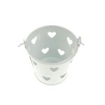 Portapenne rotondo a forma di cuore Decorazione Mini adorabile secchio portaoggetti da tavolo Supporto per matita in ferro