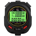 YS 3 righe Visualizzano luminoso cronometro cronometro addestramento arbitro stop watch, stile: YS-1010 10 Memories