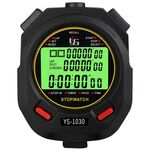 YS 3 righe Visualizzano luminoso cronometro cronometro addestramento arbitro stop watch, stile: YS-1030 30 Memories