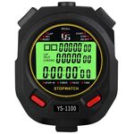 YS 3 righe Visualizzano luminoso cronometro cronometro addestramento arbitro stop watch, stile: YS-1100 100 Memories