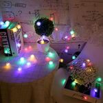 20 LED Solar Powered Pine Cone Outdoor Energy Saving Holiday Wedding Decoration String Light Garden Landscape Lamp (luce colorata)