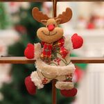 Ornamenti natalizi Regalo Babbo Natale Pupazzo di neve Danza Pendente Albero Giocattolo Bambola Decorazioni da appendere (Cervo)